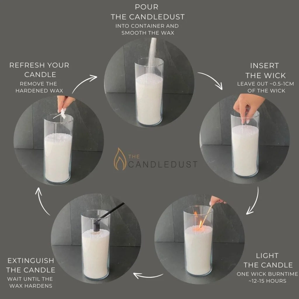 The Candledust 330g Sand stearin sandur uttan anga