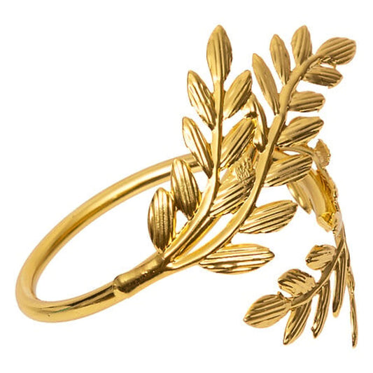 Gull Blað Serviettringur x 2