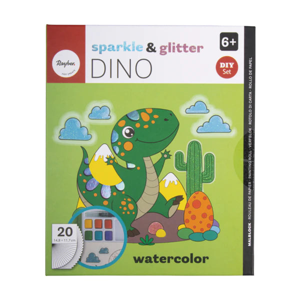 Dinosaura litibók við vatnlitum