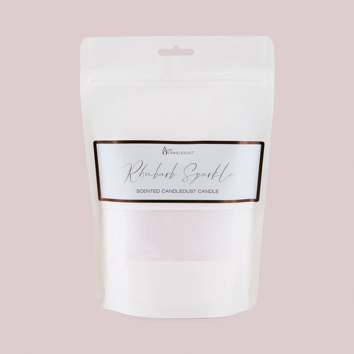 The Candledust 330g Champagne & Rhubarb stearin sandur